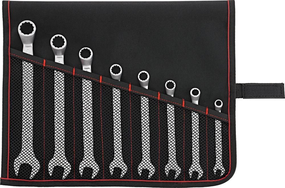 Ringmaulschlüssel-Satz DIN3113B 8-19mm 8-teilig in Rolltasche FORMAT