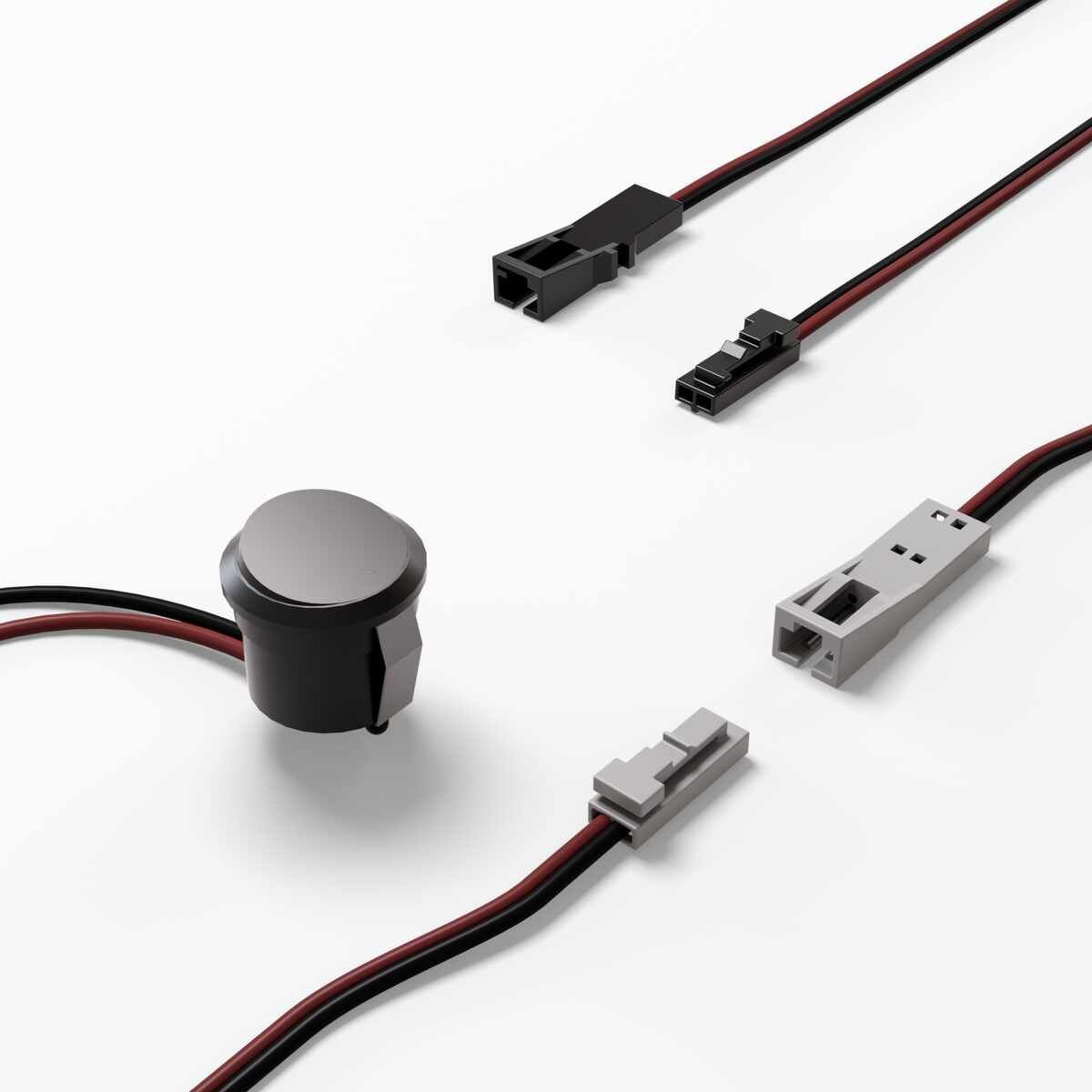 Mini-Einbauwippschalter 12VDC schwarz