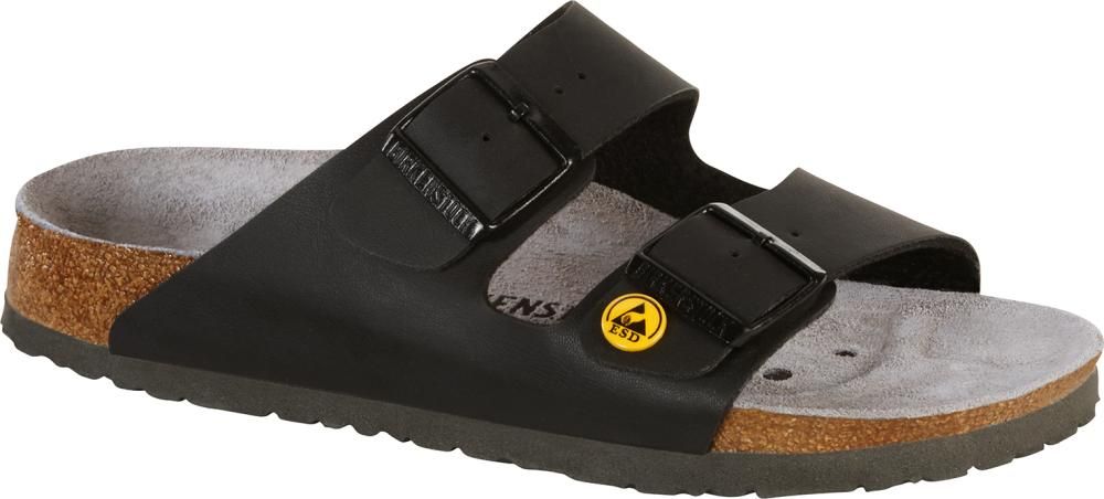 Sandale Arizona, ESD, schwarz, Birko Flor, Gr. 35
