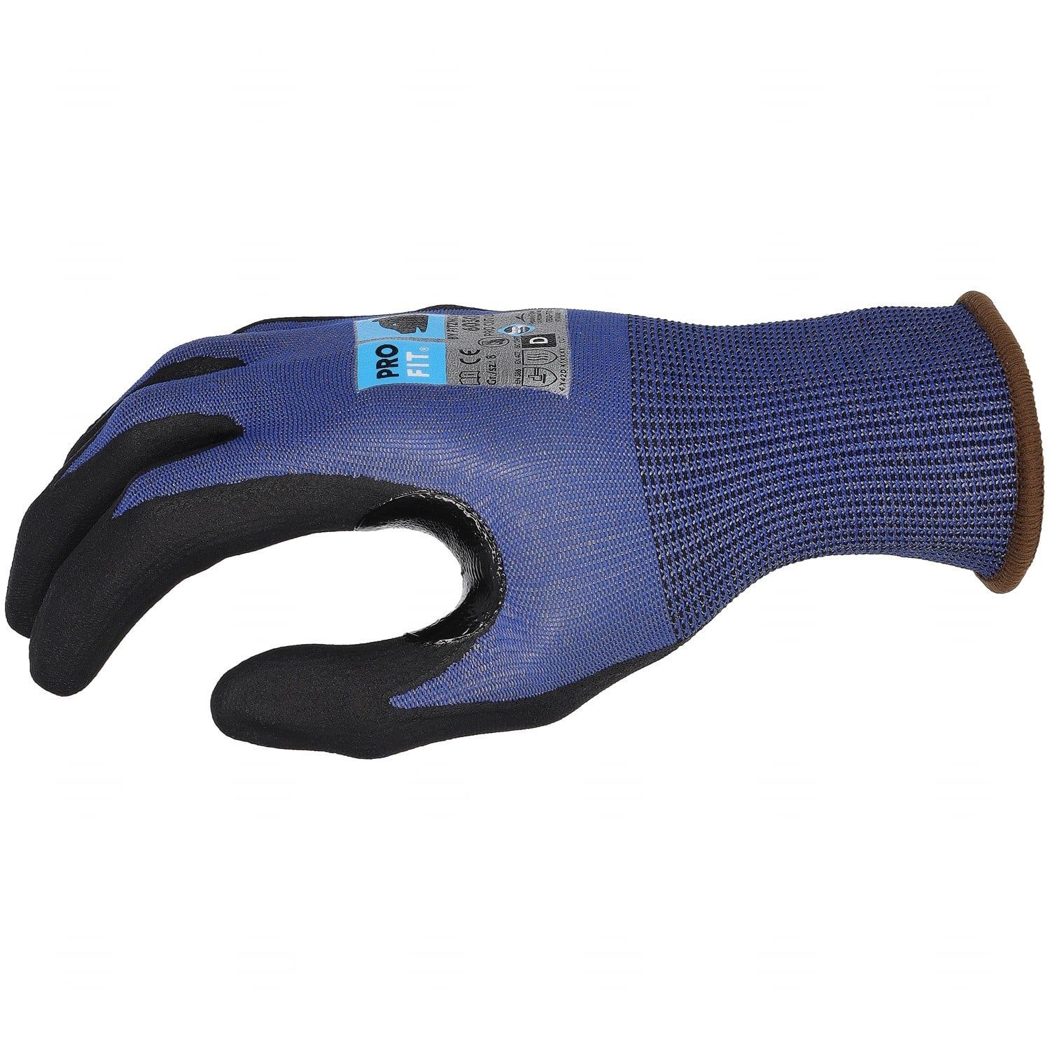 Nitril Schnittschutzhandschuh"Pro Cut D", blau/schwarz 10