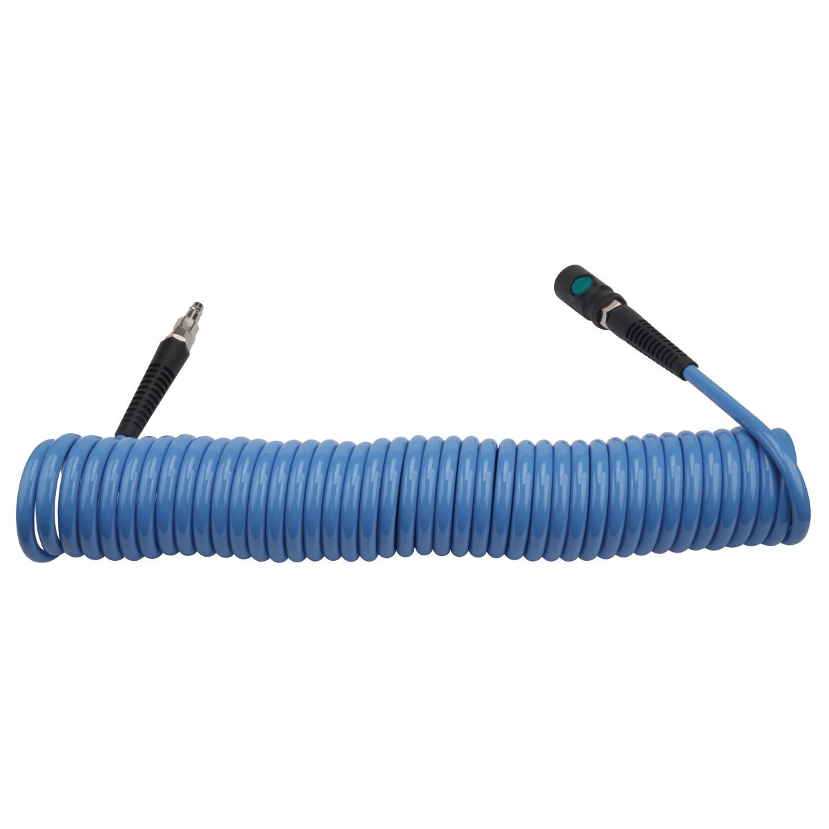 Spiralschlauch Aircraft PU 8x12mm 10m mit Einhand-Sicherheitskupplung