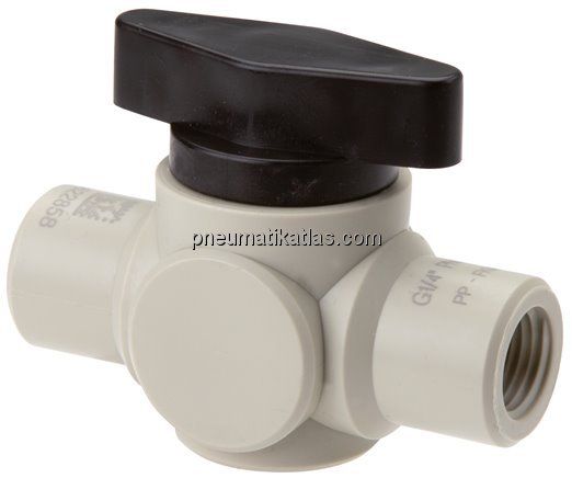 Kugelhahn, Polypropylen, G 1/4", PN 10
