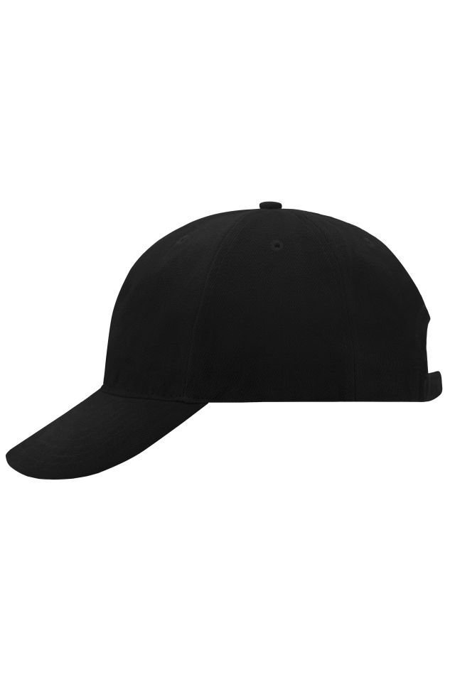 6 Panel Softlining Raver Cap Hochwertiges 6 Panel Cap mit leichter Laminierung für einfaches Besticken schwarz, Gr. one size