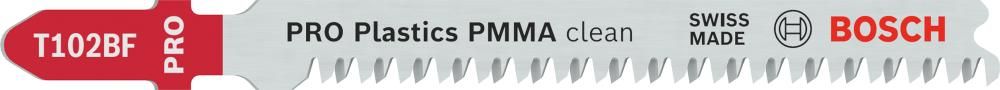 Stichsägeblatt T 102 BF Bosch VE à 5 Stück Clean for PMMA