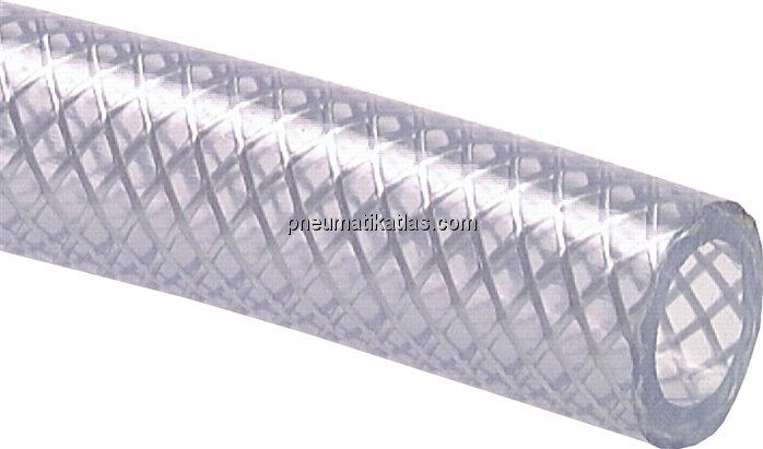PVC-Gewebeschlauch 4x10,0mm, transparent, Meterware