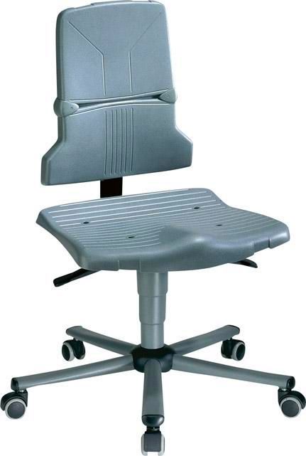 Bimos Arbeitsstuhl 9803-1000 Sintec 2 grau Sitzhöhe 430-580 mm mit Rollen
