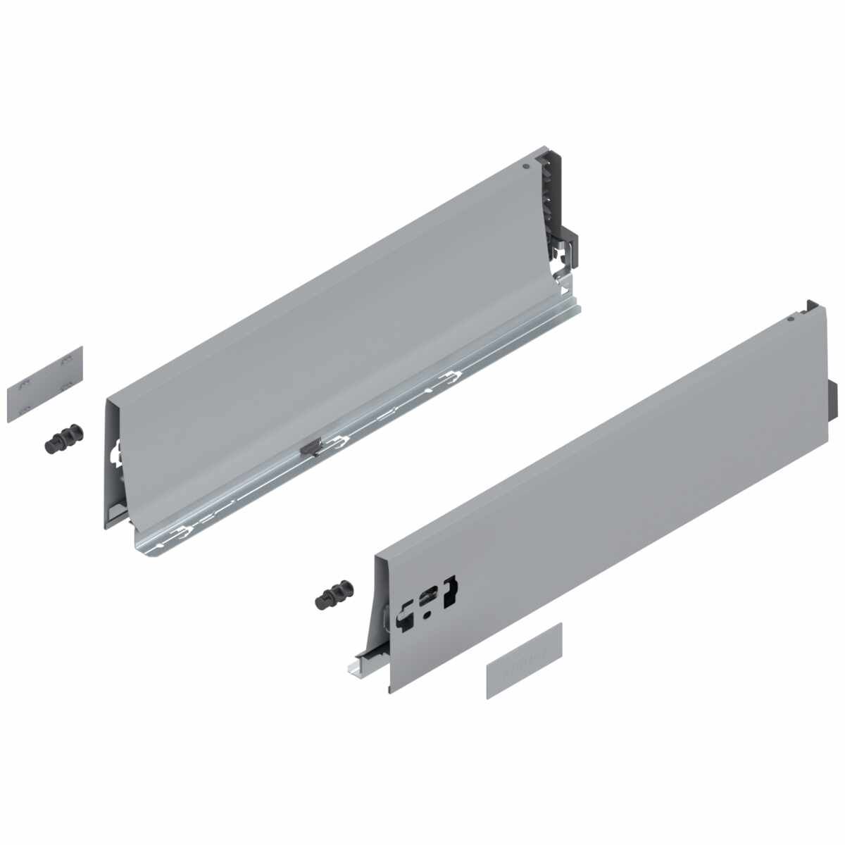 TANDEMBOX Zarge, Höhe K (115.6 mm), NL=450 mm, links/rechts, für TANDEMBOX antaro , R9006 weißaluminium