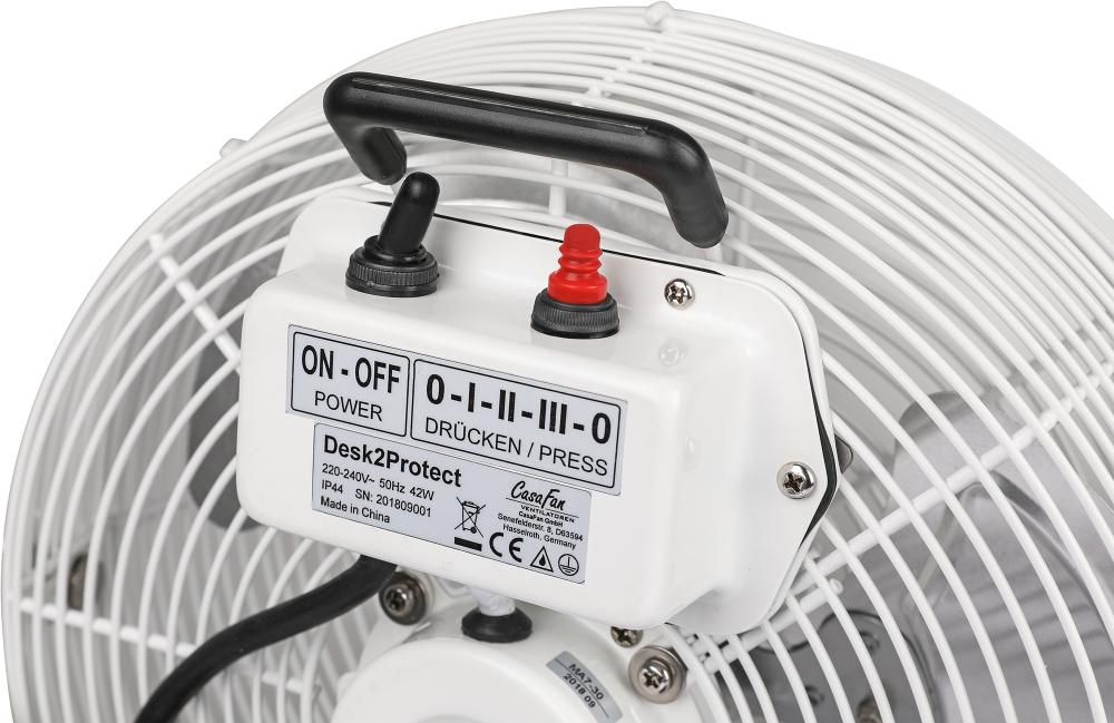 Tisch-/Überbauventilator IP44 H445xD355 mm Luftmenge 2250 m³/h
