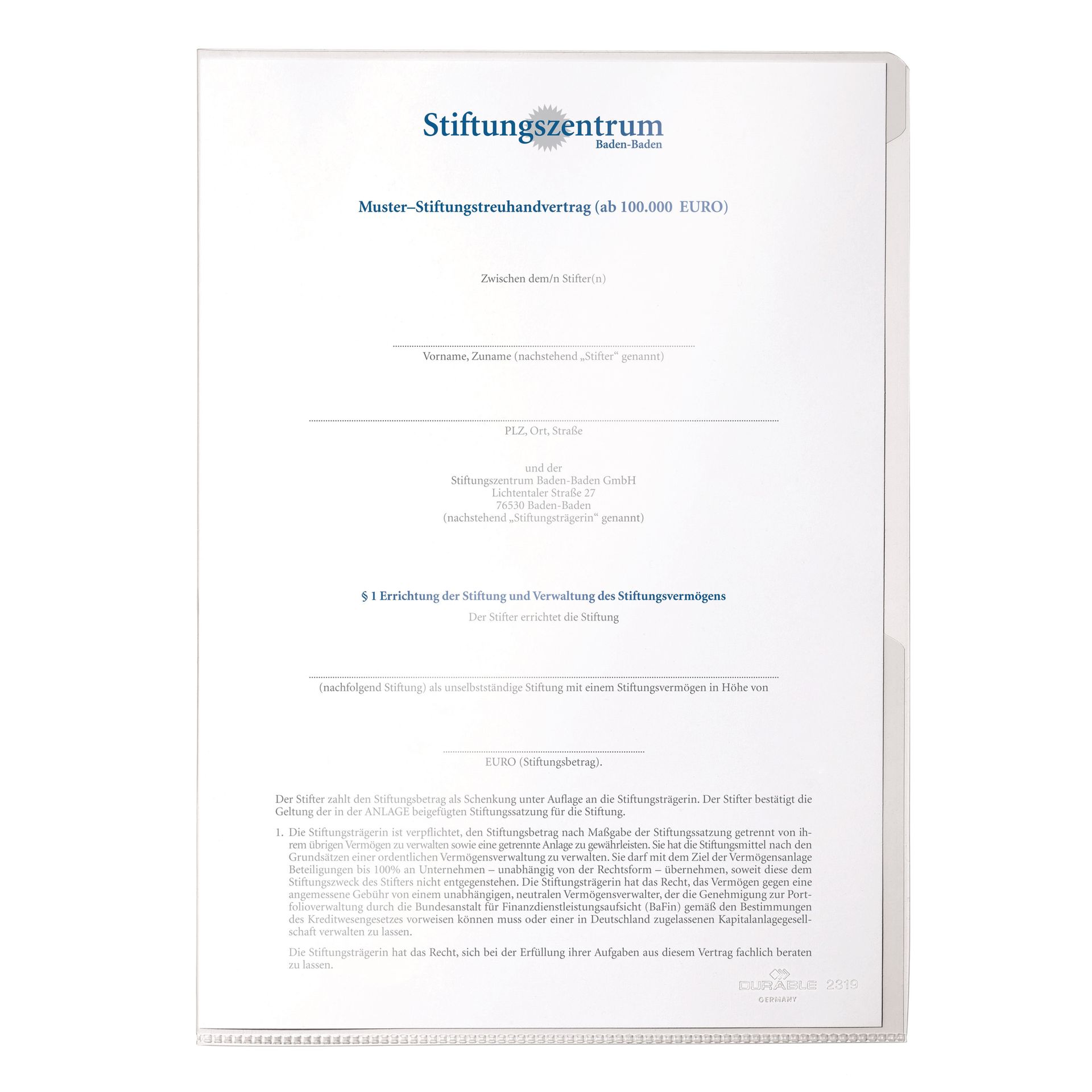 Sichthülle A4 glasklar tr 50 St./Pack.