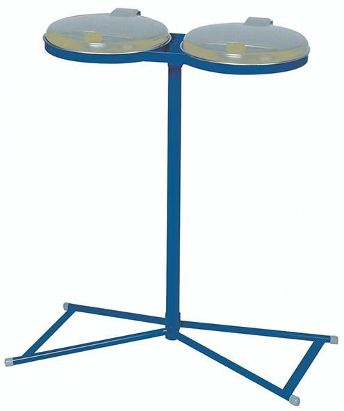Abfallsammler 2x120 l blau 4Standfüße ME-DeckelVAR