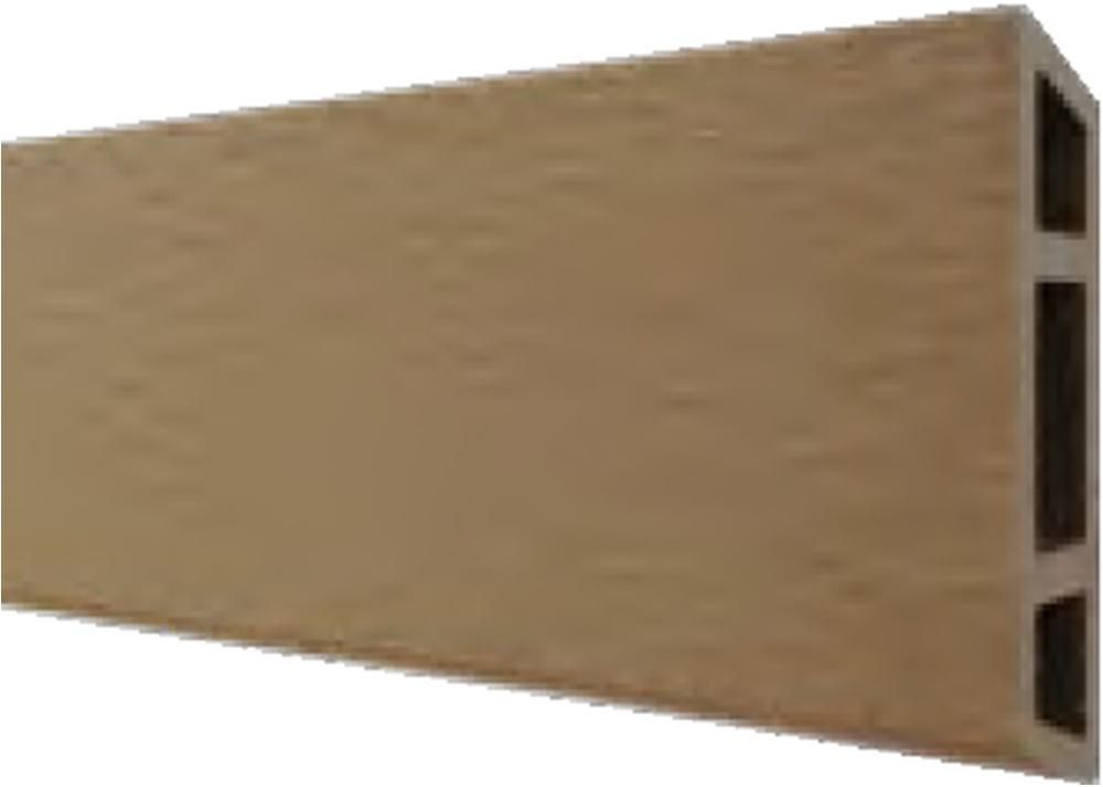HANÖ-Serie KARAMEL 21 Lamellen BPC-Rhombus-Steckzaun 20 x 75/68 x 1793 mm