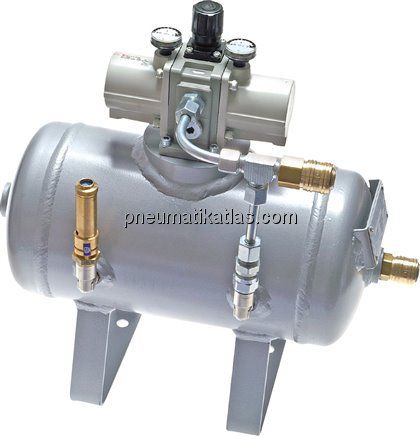 Druckübersetzer (4 : 1) bis 60 l/min mit 5 l -Behälter