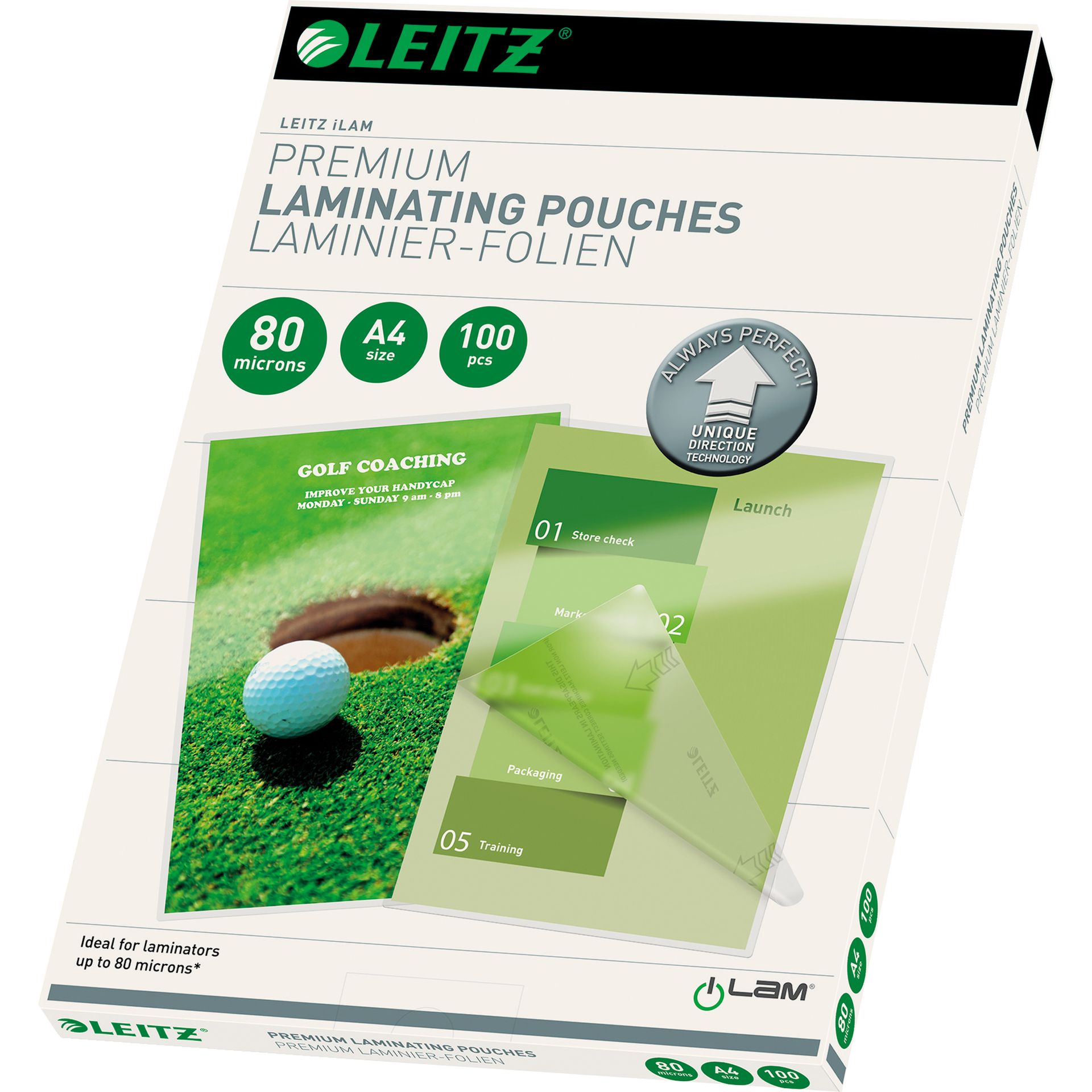 Laminierfolie UDT DIN A4 80mic 100 St./Pack.