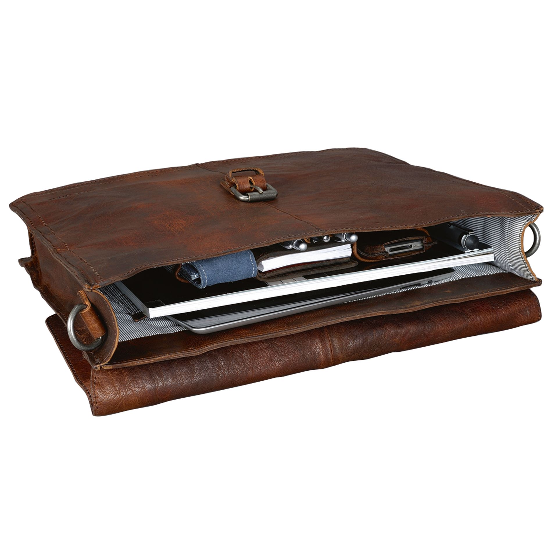 Aktentasche Jayden 8x37x30cm Leder braun