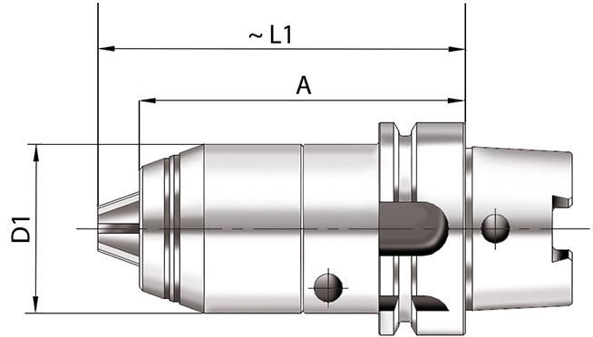 Kurzbohrfutter CNC DIN69893 Innenkühlung 1-16mm HSK 63 FORMAT