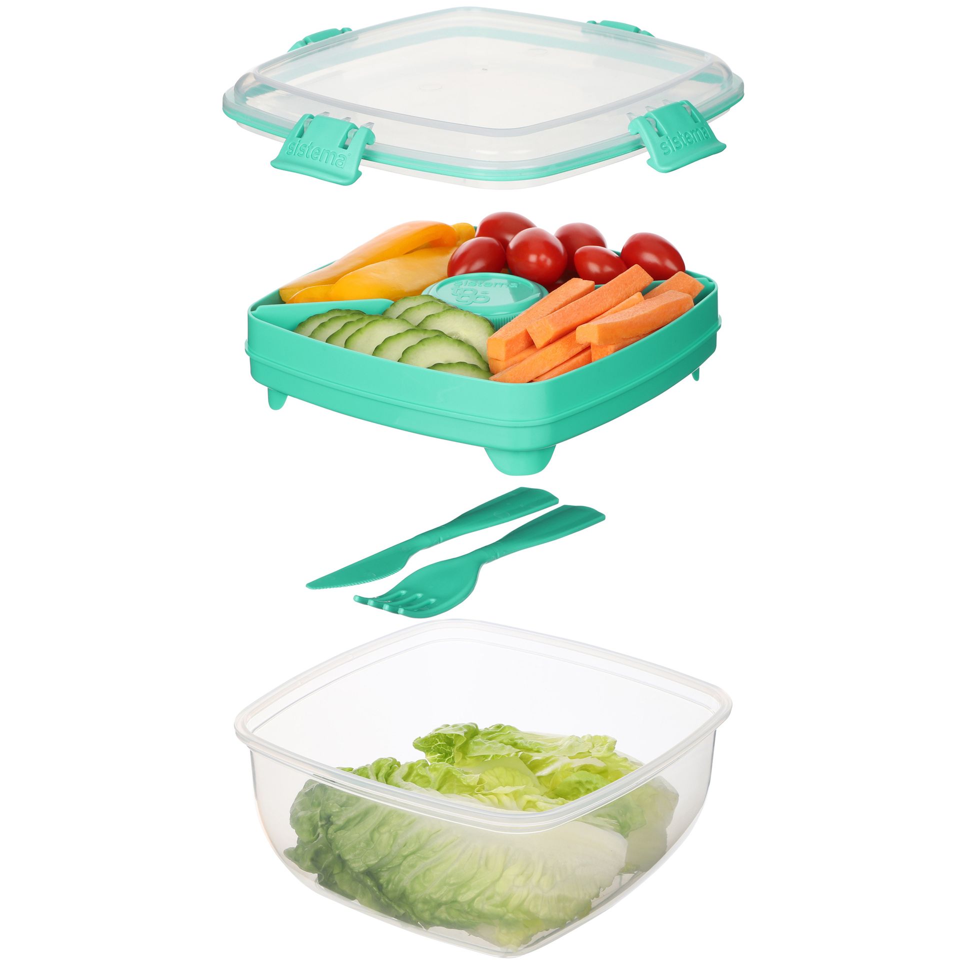 Frischhaltebox Salad TO GO 1,1l sort