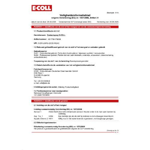 Kontaktspray 300ml E-COLL