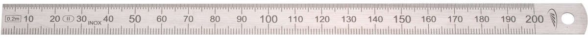 Biegsamer Stahlmaßstab 1000x20x0,5 mm 1/2 HP