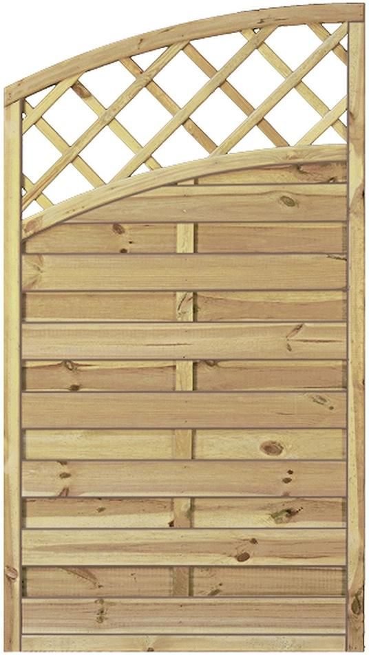 MaxiDoppelbogen1 Abschluß90 x 160/140cm , kdi grünRahmen 45/45mm, Lamellen geriffelt & geschraubt