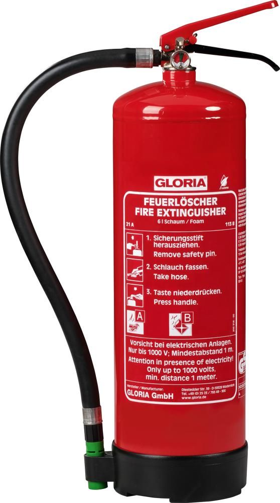 Dauerdruckpulverlöscher 6 Liter SDE 6 flourfrei Brandklasse A & B