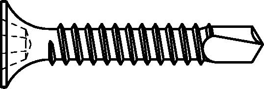 Gipsplattenschrauben mit Bohr- spitze, Trompetenkopf-H CE-konform 3,5x25 phosphatiert