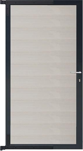 ELSKOP-Tor-Komplettset 90 x 173 cm, Rahmen anthrazit Füllung beige