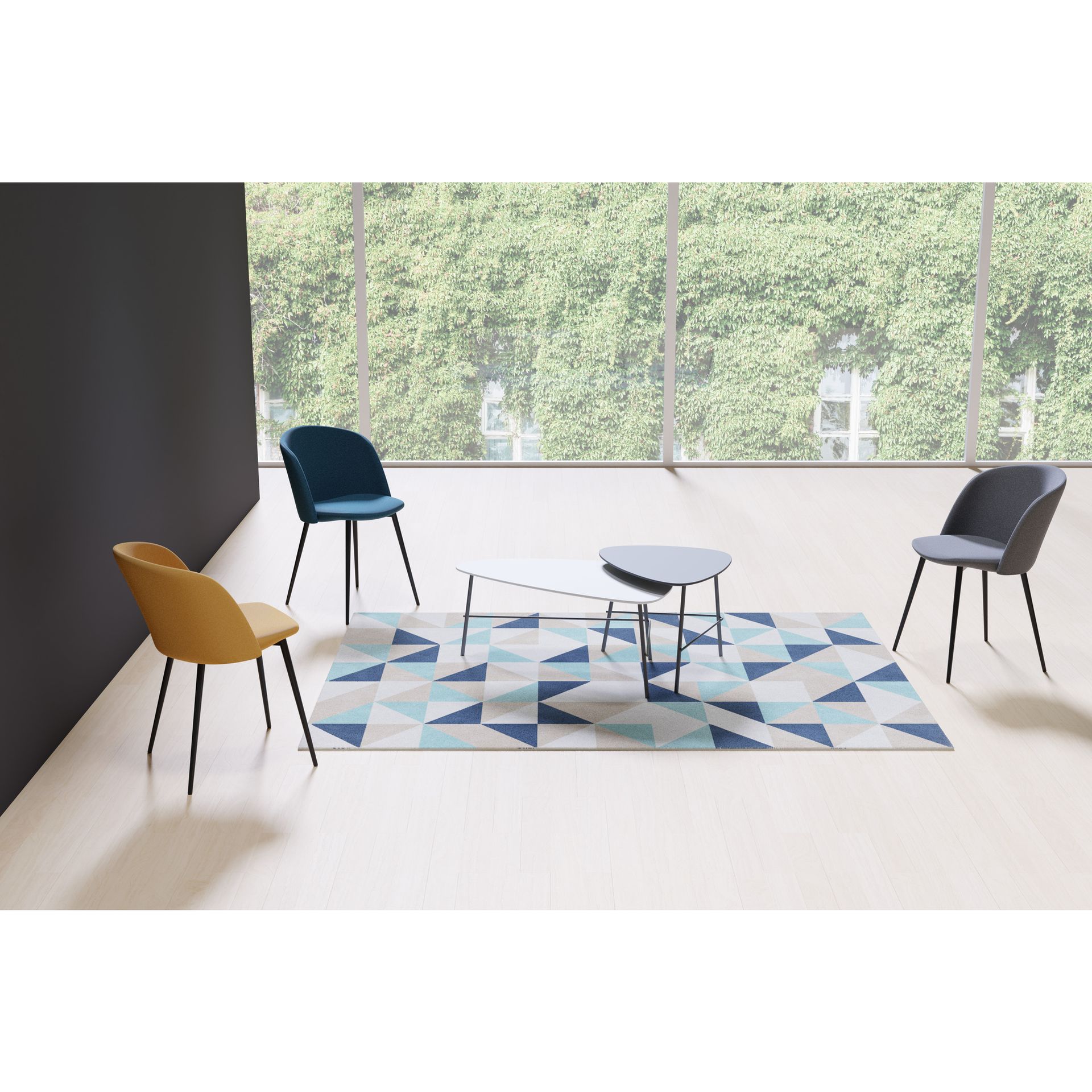 Beistelltisch Lazy 50x60cm sw/ws