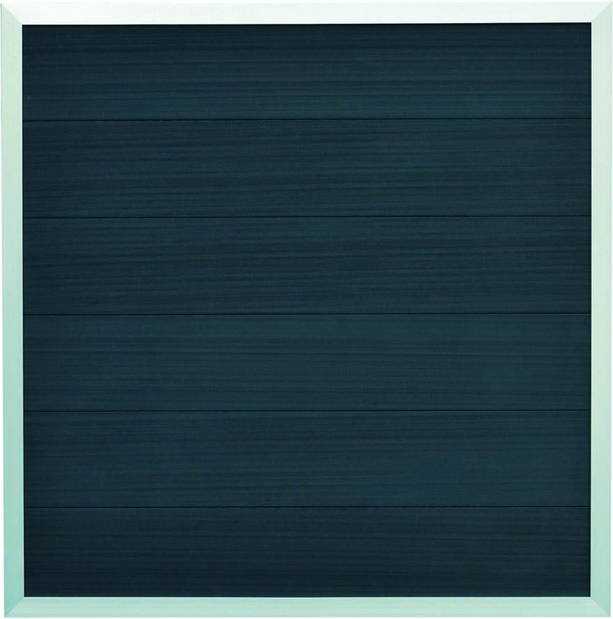 MALÖ-Serie anthrazit 180 x 180 cm, WPC-Zaun ALU-Rahmen silber