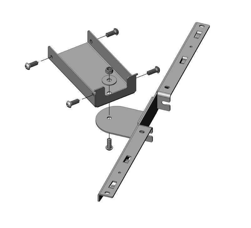 Winkelanbindung 120-135°, RAL 9006 weißaluminium