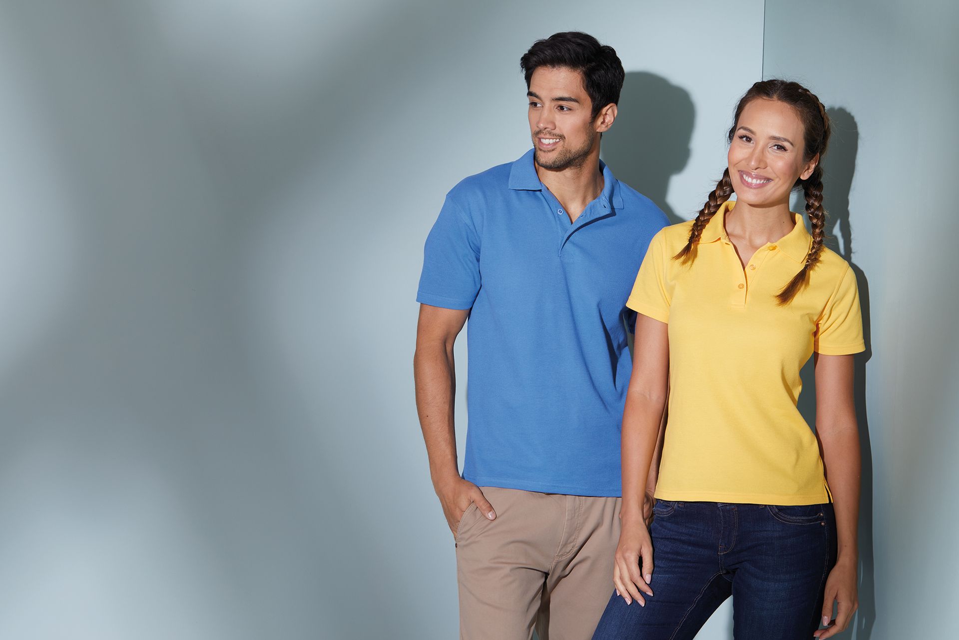 James & Nicholson JN024 Herren-Polo-Shirt, Weiß, Gr. L