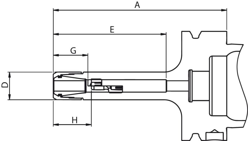 Spannzangenfutter DIN69893A CP16M HSK-A 63-100 FAHRION