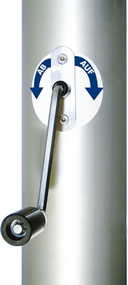 Aluminium-Fahnenmast zyl.D75 mm HüB 7,0 m, HI Alu-Bodenhülse