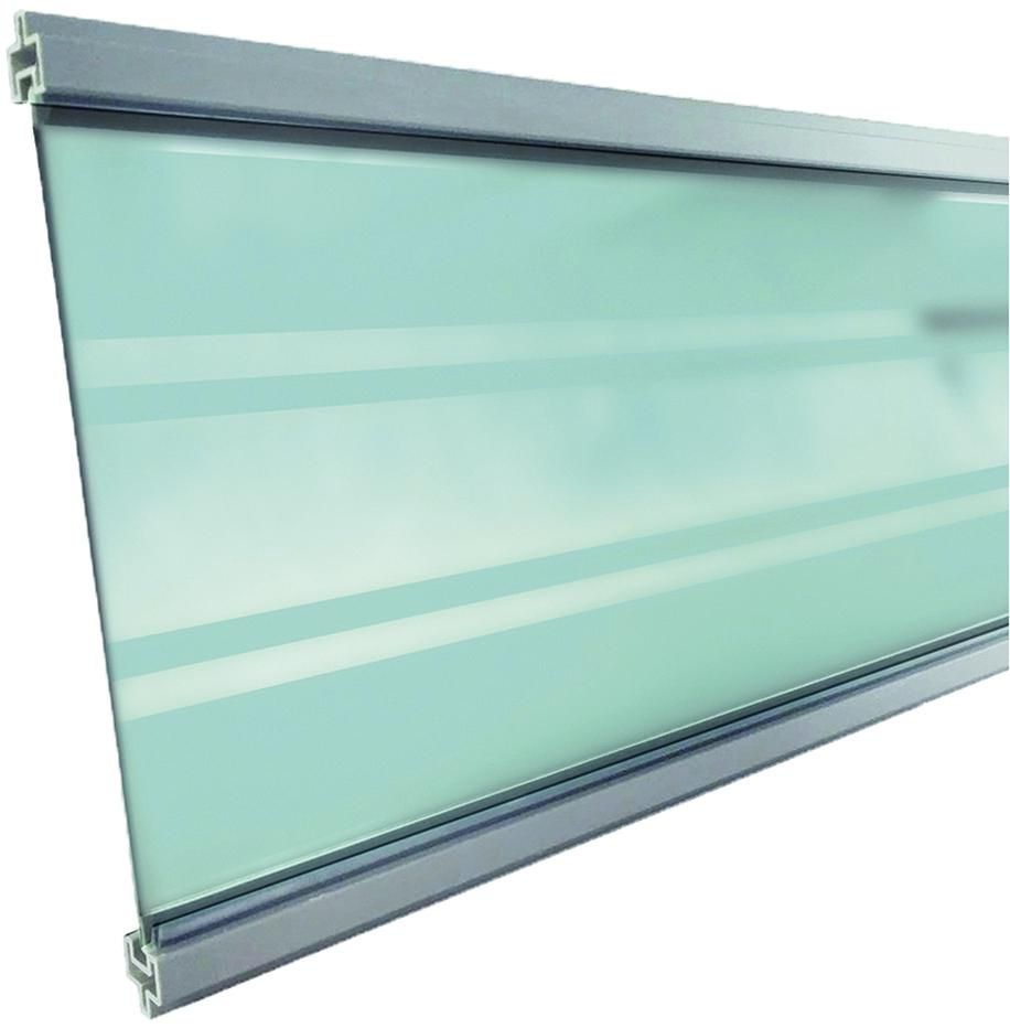 GOTLAND-Serie Glasfüllung 6x206x1793mm SILBER WPC-Steckzaunsystem