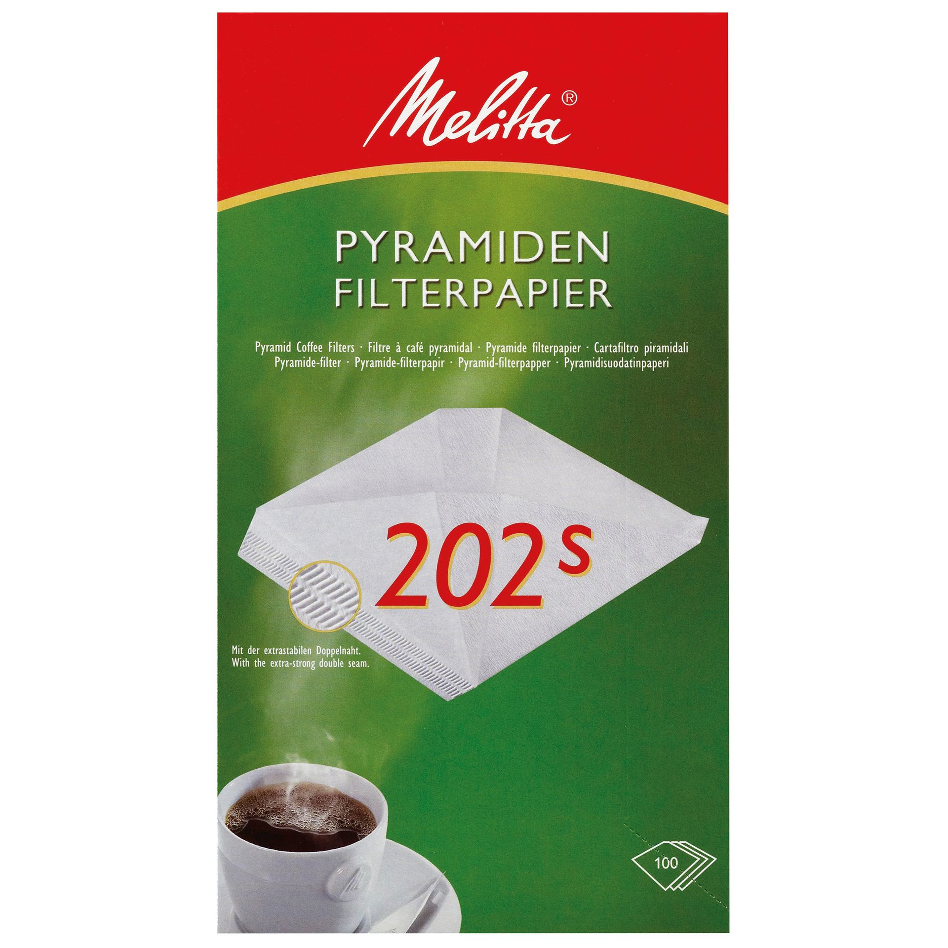 Kaffeefiltertüte 202S weiß 100 St./Pack.