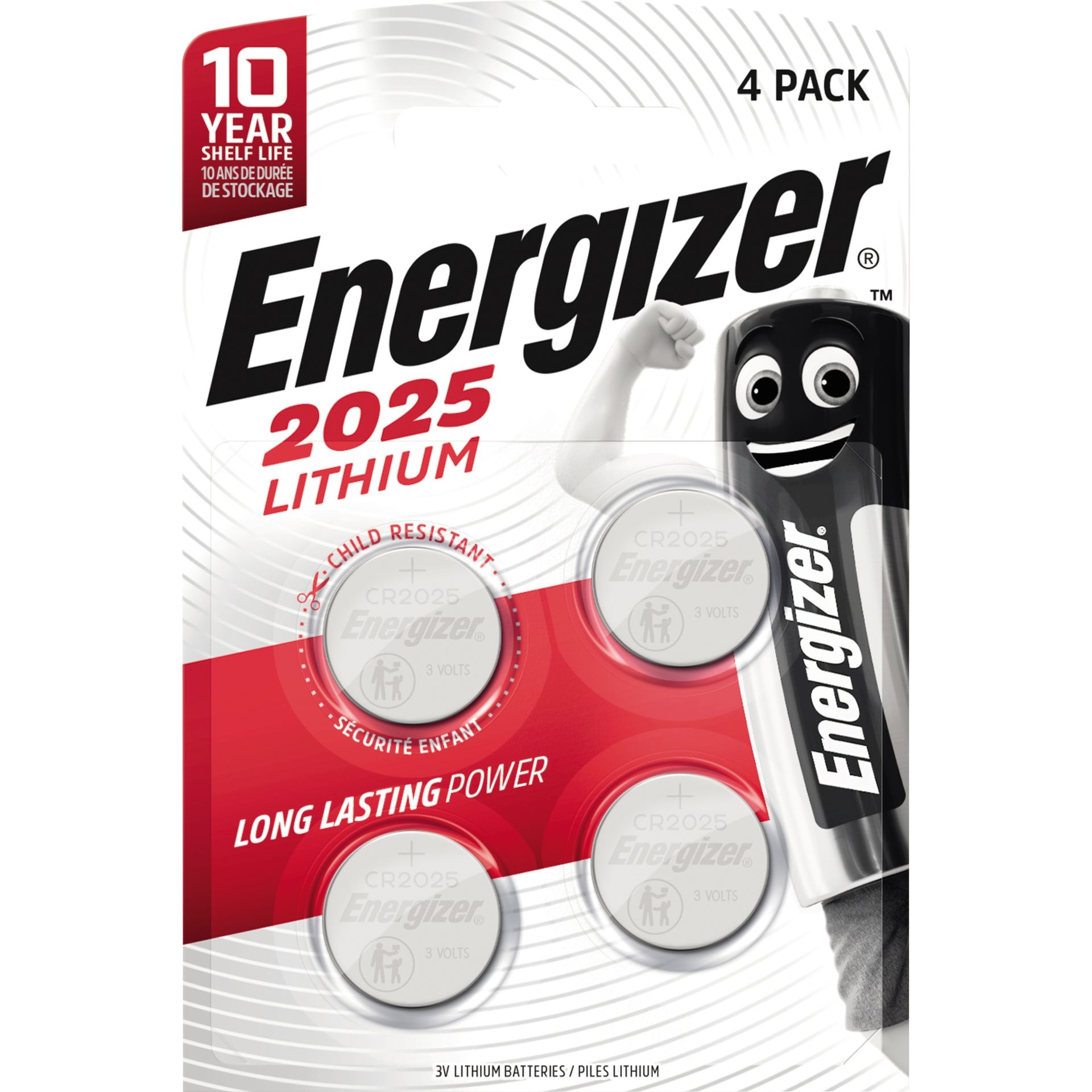 Knopfzelle CR2025 Lithium 4 St.