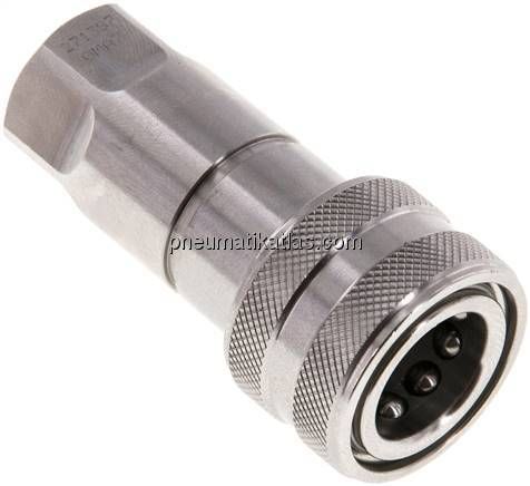 Hydraulikkupplung ISO 7241-1B, Muffe, G 1/4"(IG),Edelstahl