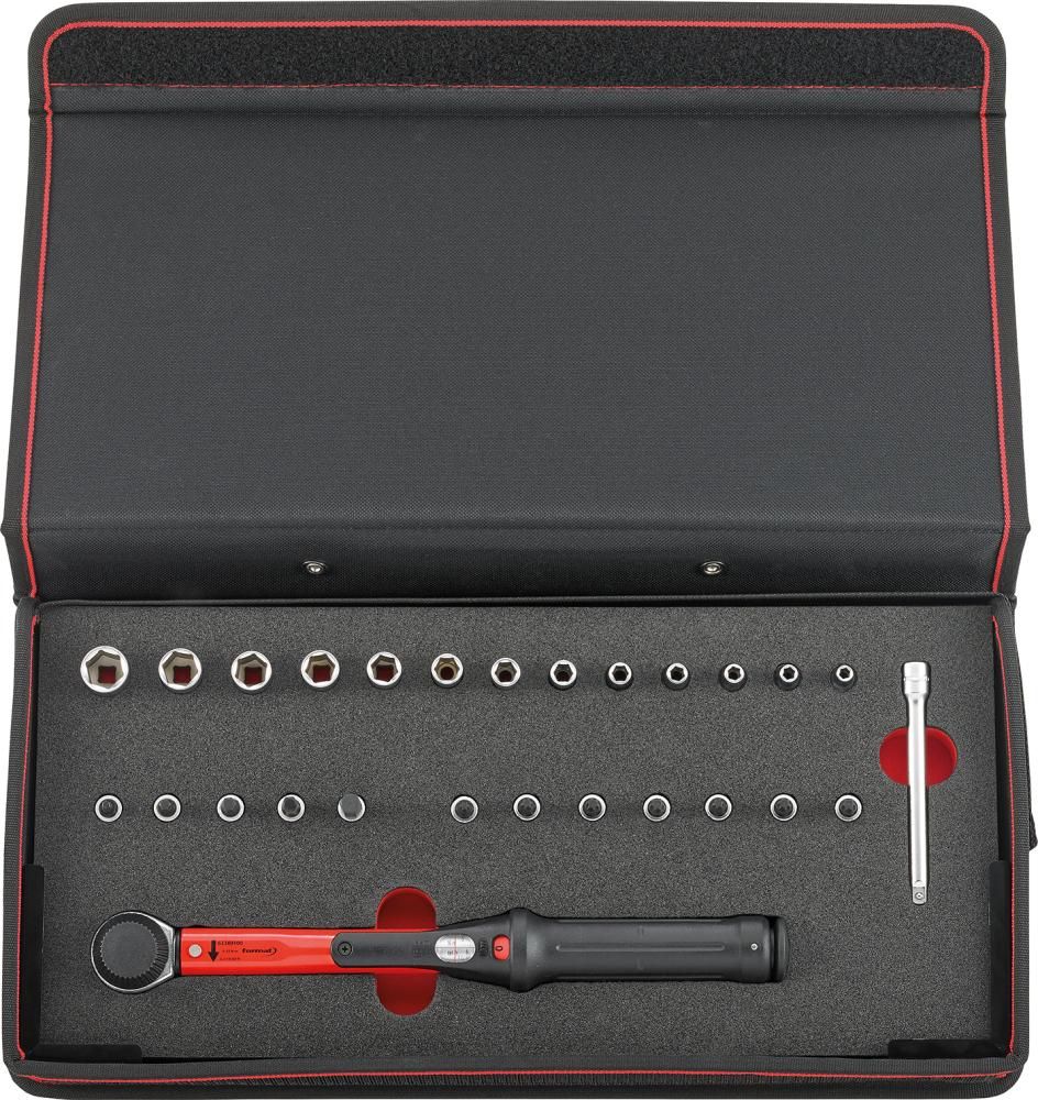 Drehmomentschlüssel-Satz 5-25Nm 1/4" in Mappe FORMAT