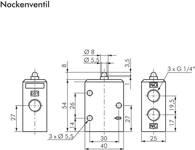 Y-Schlauchverbinder 6 (1/4")mm, PVDF