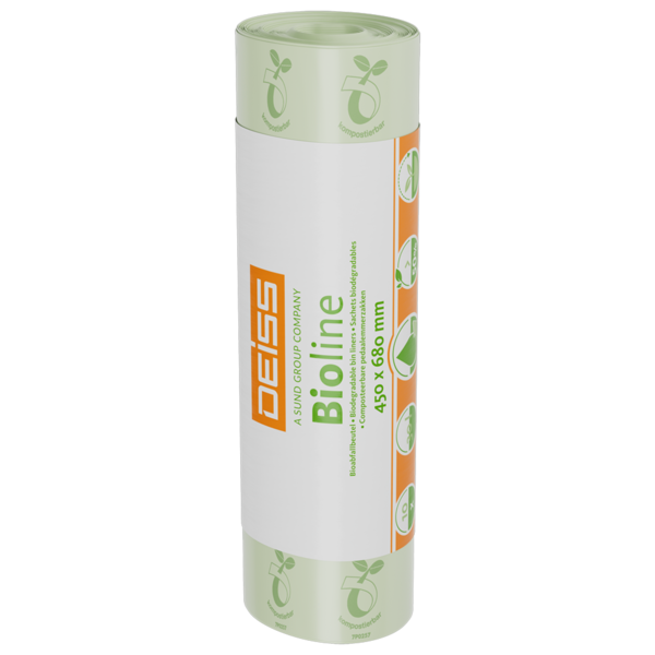 Bio-Beutel 30 Liter - VPE Karton: 50Rollen á 10Stk ,Größe 450x680x 0,02m