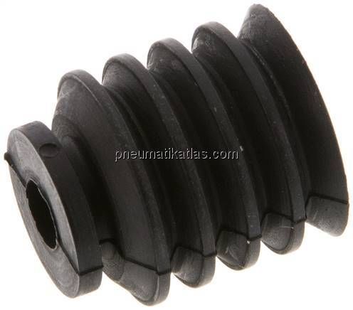 Balgsauger, 4,5-fach, P-Serie, 20x16mm, CR (50A, schwarz)