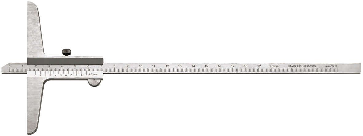 Tiefenmessschieber 200 mm 1/50 FORTIS