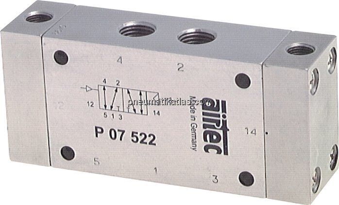5/2-Wege Pneumatikimpulsventil, G 1/8", dominierend