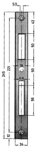 Schliessblech Nr 0129-03-24/245X24X2 mm verz KFV