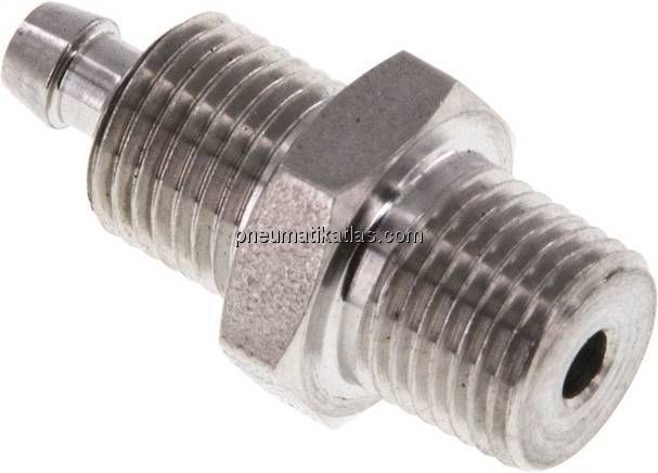 Gerades Gewindestück NPT 1/8"-6x4mm, 1.4571