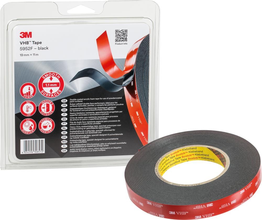 3M VHB 5952F 19mm x 11m, 1.1mm schwarz