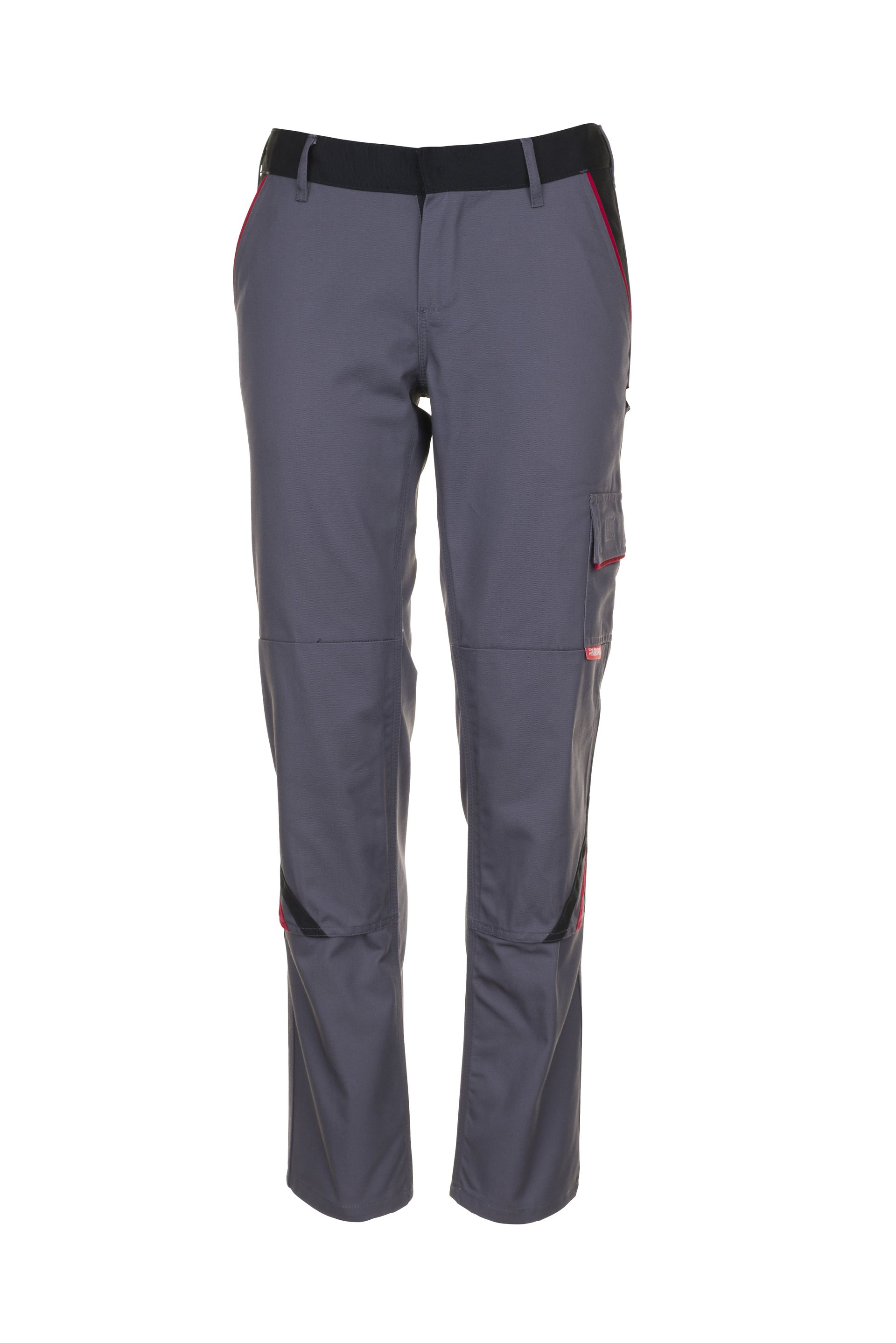 Planam Damen Bundhose Highline schiefer/schwarz/rot Gr. 34