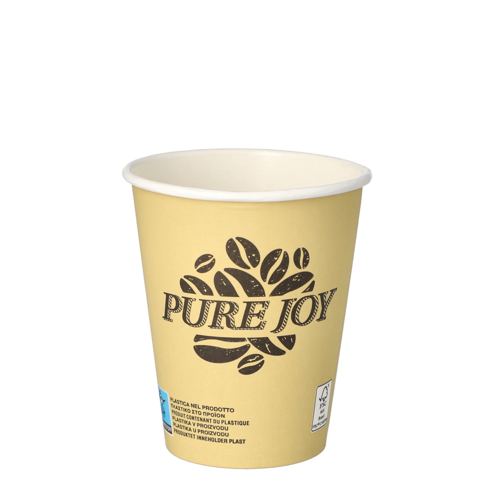 Becher Pure Joy 0,2l Pappe creme 50 St./Pack.