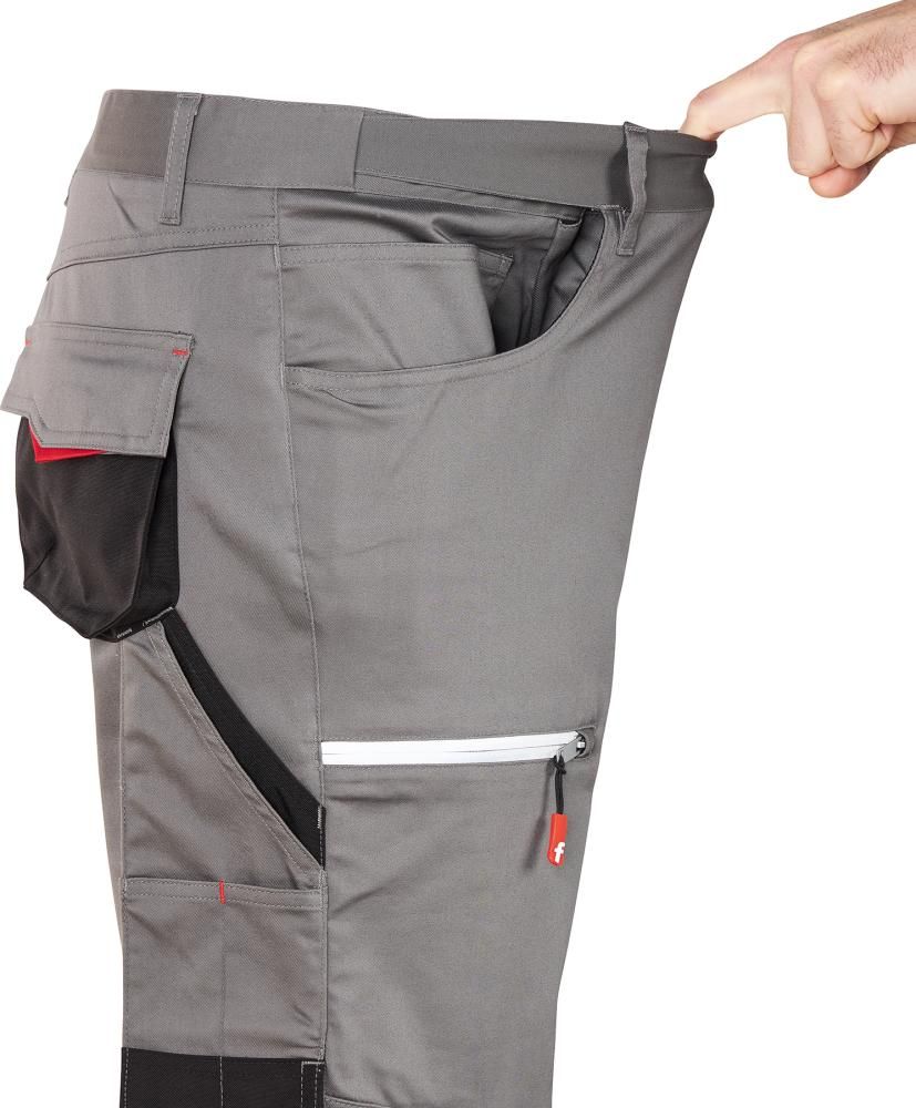Damen-Cargohose Flex grau/schwarz/rot Gr. 38 FORTIS
