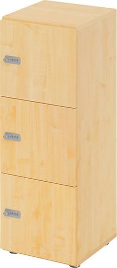 Schließfachschrank V234L3B400xT420xH1110 mm 3OH 3Fächer ZahlenschlossAhorn