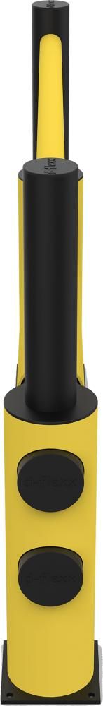 Endpfosten für Barriere Lima H1200xB600xD200 mm schwarz/gelb